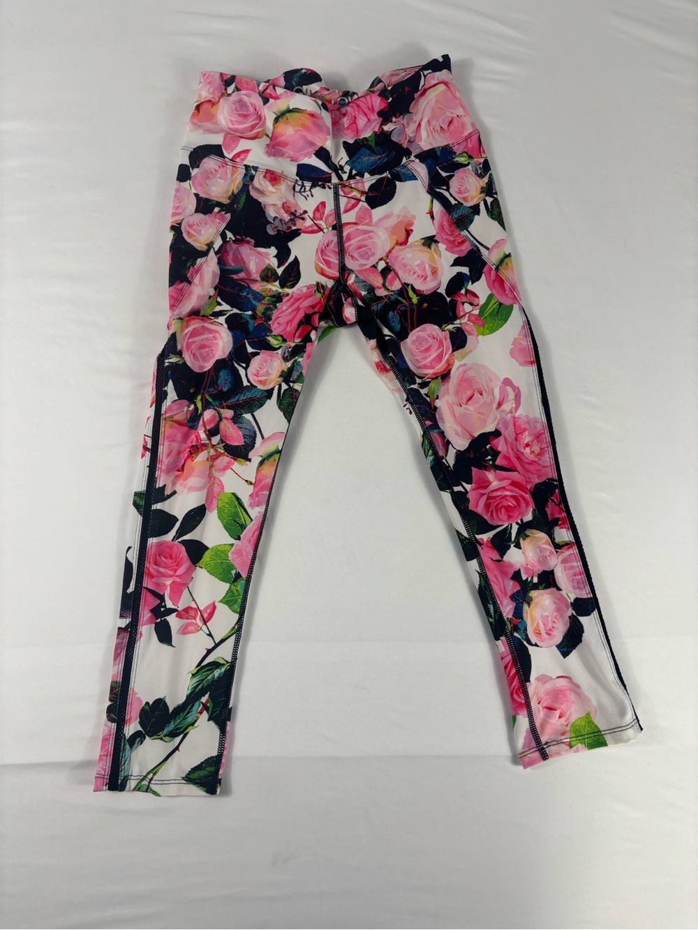 Betsey Johnson Pink Rose Print Floral Leggings